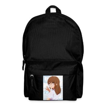 Girl with glasses for anime fans - Backpack - black - Front