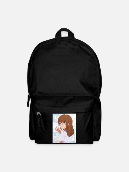 Fille avec des lunettes pour les fans d’anime - Sac à dos - noir