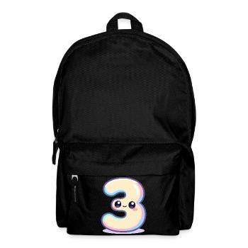 Numéro 3 Kawaii Pastel - Sac à dos - noir - Devant