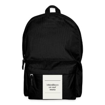 Inhimillisys ist das neue Schwarz - Rucksack - Schwarz - Vorne