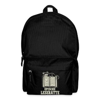 Epische Leseratte - Rucksack - Schwarz - Vorne