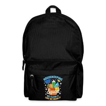 Funny Cleaning Design - Backpack - black - Front