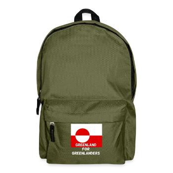 Greenland for Greenlanders - Backpack - olive green - Front
