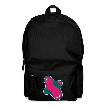 Organic Drop Rose on Turquoise - Backpack - black - Front