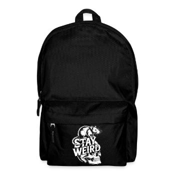 Stay Weird Rat Over Skull - Backpack - black - Front