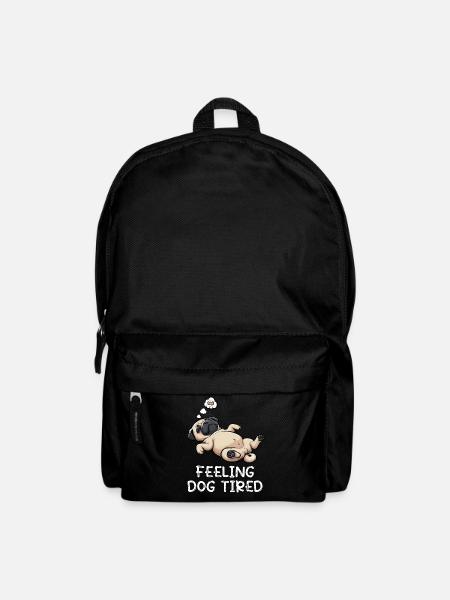 Se sentir fatigué Carlin, Carlin, Carlin, Propriétaire de carlin, Chien carlin - Sac à dos - noir