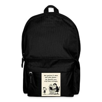 Grandir Est Une Arnaque Humour - Rucksack - Schwarz - Vorne