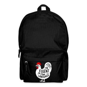 Ich spreche fließend Vogelsprache, witzig, witzig. - Rucksack - Schwarz - Vorne