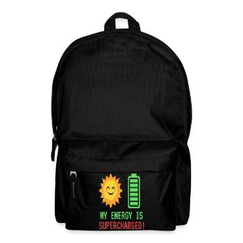 My Energy Is Supercharged Pixel Art Sun - Backpack - black - Front