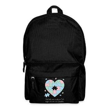 Puzzeln, Hobby, Geduld, Spruch Design - Rucksack - Schwarz - Vorne