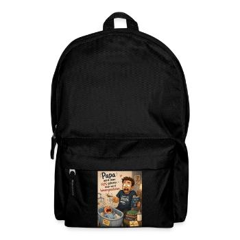 Als Papa wird man nicht geboren: Babychaos - Rucksack - Schwarz - Vorne
