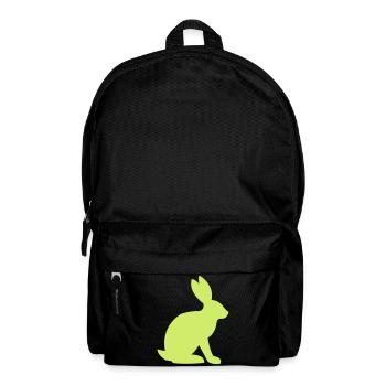 Hase Silhouette - Rucksack - Schwarz - Vorne