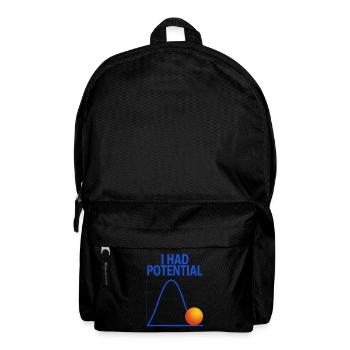 Potential Graph with Ball Science Math Physics - Backpack - black - Front