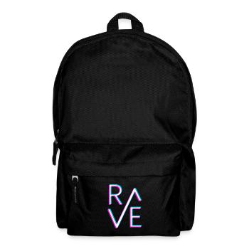 Rave Techno Festival Neon Party - Rucksack - Schwarz - Vorne