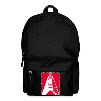 Graffiti-Gitarren-Silhouette - Rucksack - Schwarz - Vorne