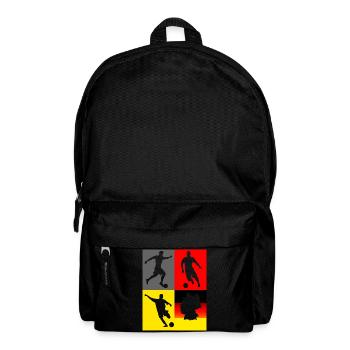 Silhouettes de kicker dans le bloc de couleurs allemand - Sac à dos - noir - Devant