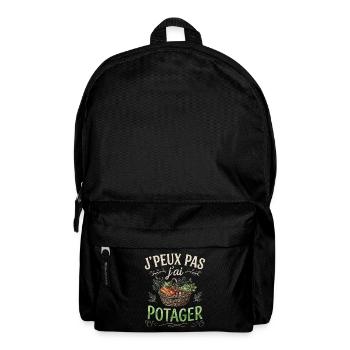 J'Ai Jardinage,J'Peux Pas J'Ai Potager Jardinier  - Sac à dos - noir - Devant