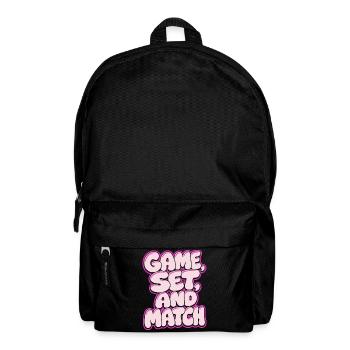 Set de jeu Match Tennis Shirt, style rétro - Sac à dos - noir - Devant