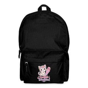 Endlich Schulkind Katze Schultüte - Rucksack - Schwarz - Vorne