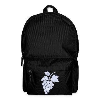 Trauben-Silhouette im Flieder - Rucksack - Schwarz - Vorne
