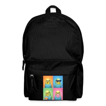 Wellensittiche Wellensittich - Rucksack - Schwarz - Vorne