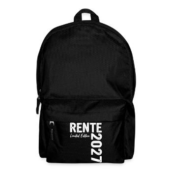 Rente 2027 - Ruhestand - Pension - Rucksack - Schwarz - Vorne