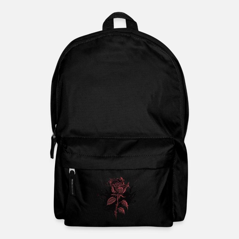 Rote Rose Goth Gothic - Rucksack - Schwarz