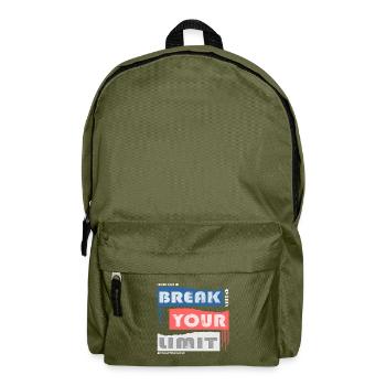 Überschreiten Sie Ihre Grenzen - Rucksack - Olivgrün - Vorne