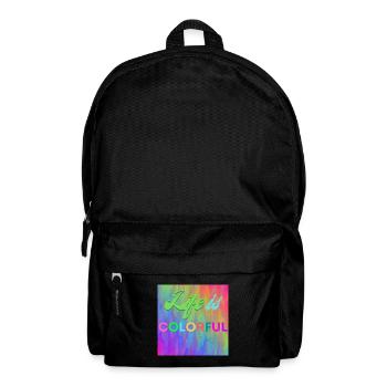Life is colorful - Backpack - black - Front