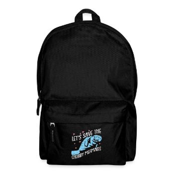 Let's save the manatees. Colorful design - Backpack - black - Front