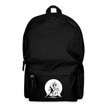 Aikido martial arts sports fighter in sunset - Backpack - black - Front