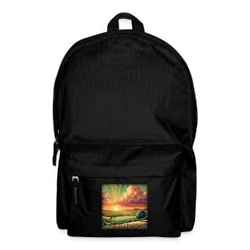 Saskatchewan Canada Sky Bright Colors Purple - Backpack - black - Front