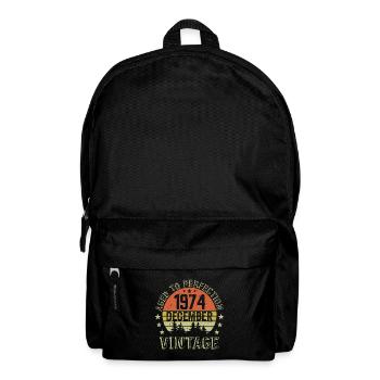 Retro Geburtstagsgeschenk - Geboren im Dezember 1974 - Rucksack - Schwarz - Vorne
