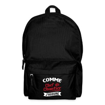 Comme Chef de chantier Cadeau humour - Sac à dos - noir - Devant