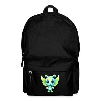 Alien in comic book style as angel with wings - Backpack - black - Front