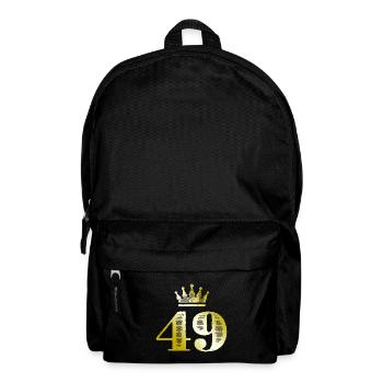 49 Zahl Krone Gold - Rucksack - Schwarz - Vorne