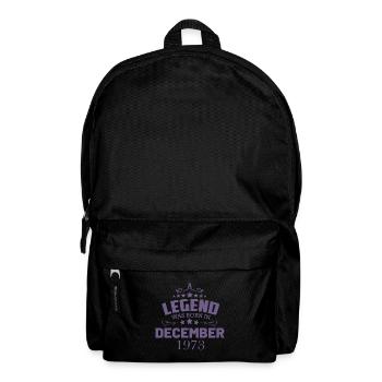 Une légende est née en décembre 1973 - Sac à dos - noir - Devant