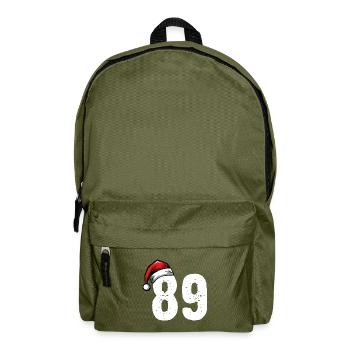 89 Zahl Weihnachten - Rucksack - Olivgrün - Vorne