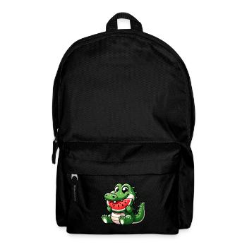 Crocodile With Watermelon Fruity Cute - Backpack - black - Front