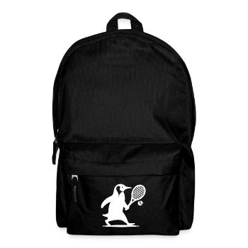 Pingouin Tennis Joueur De Tennis Silhouette minimaliste - Sac à dos - noir - Devant