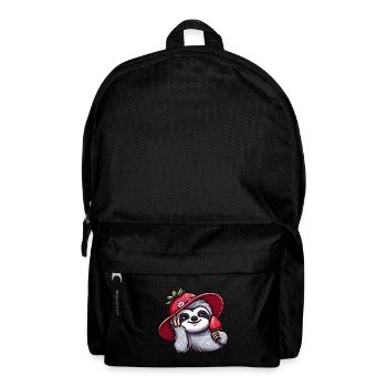 Paresseux mignon avec des fruits d’été à la fraise - Sac à dos - noir - Devant