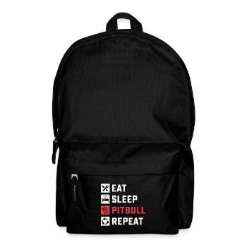 Manger pitbull de sommeil répéter - Sac à dos - noir - Devant