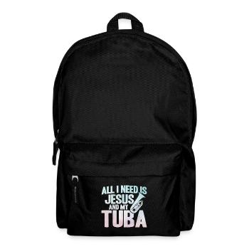 Tuba Jesus et mon cadeau de tuba - Sac à dos - noir - Devant