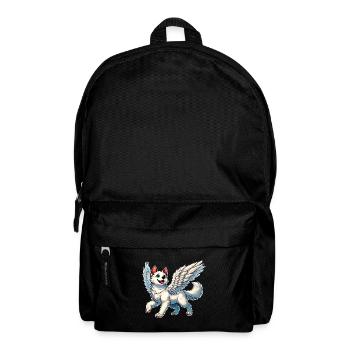 Elégant Husky Ange Ailes Coeur Amour - Sac à dos - noir - Devant