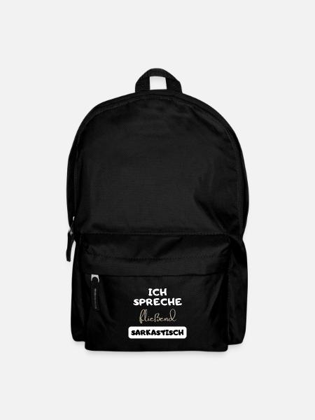 lustiger Spruch Ich spreche fließend Geschenk Idee - Rucksack - Schwarz