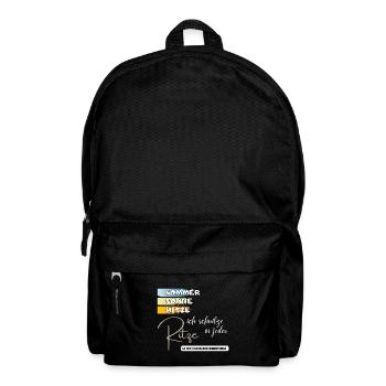 Sommer Sonne Hitze ich schwitze in jeder Ritze fun - Rucksack - Schwarz - Vorne