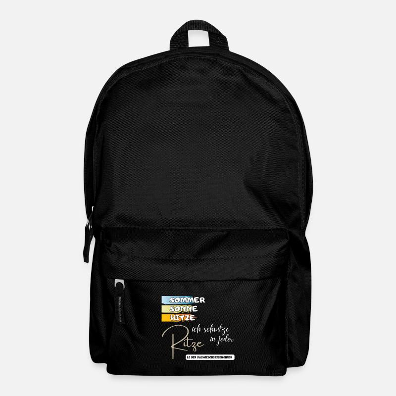 Sommer Sonne Hitze ich schwitze in jeder Ritze fun - Rucksack - Schwarz