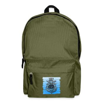 Anker Design Schiff Boot Seefahrt Maritim - Rucksack - Olivgrün - Vorne