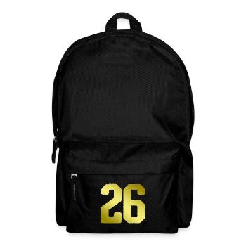 26 Zahl Trikot - Rucksack - Schwarz - Vorne