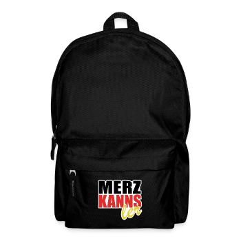 Merz kanns - Kanzler - Kanzlerkandidat - Rucksack - Schwarz - Vorne